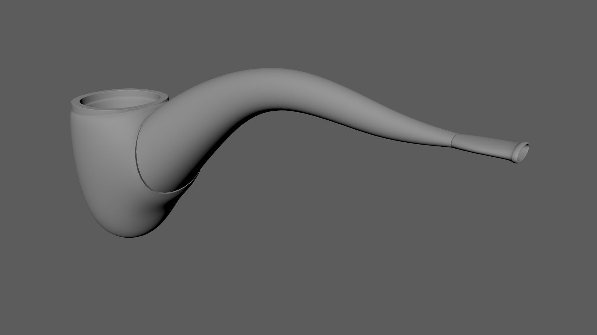 Tobacco Pipe Smoking Pipe Billiard Bent Blue 3D model_6