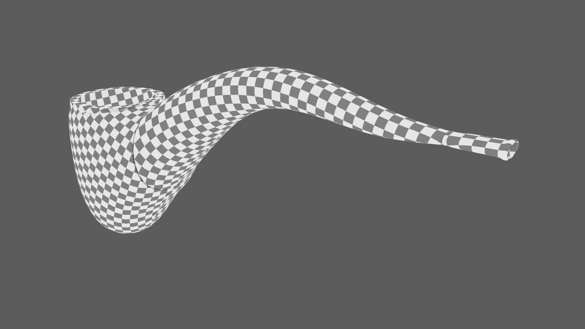 Tobacco Pipe Smoking Pipe Billiard Bent Blue 3D model_18