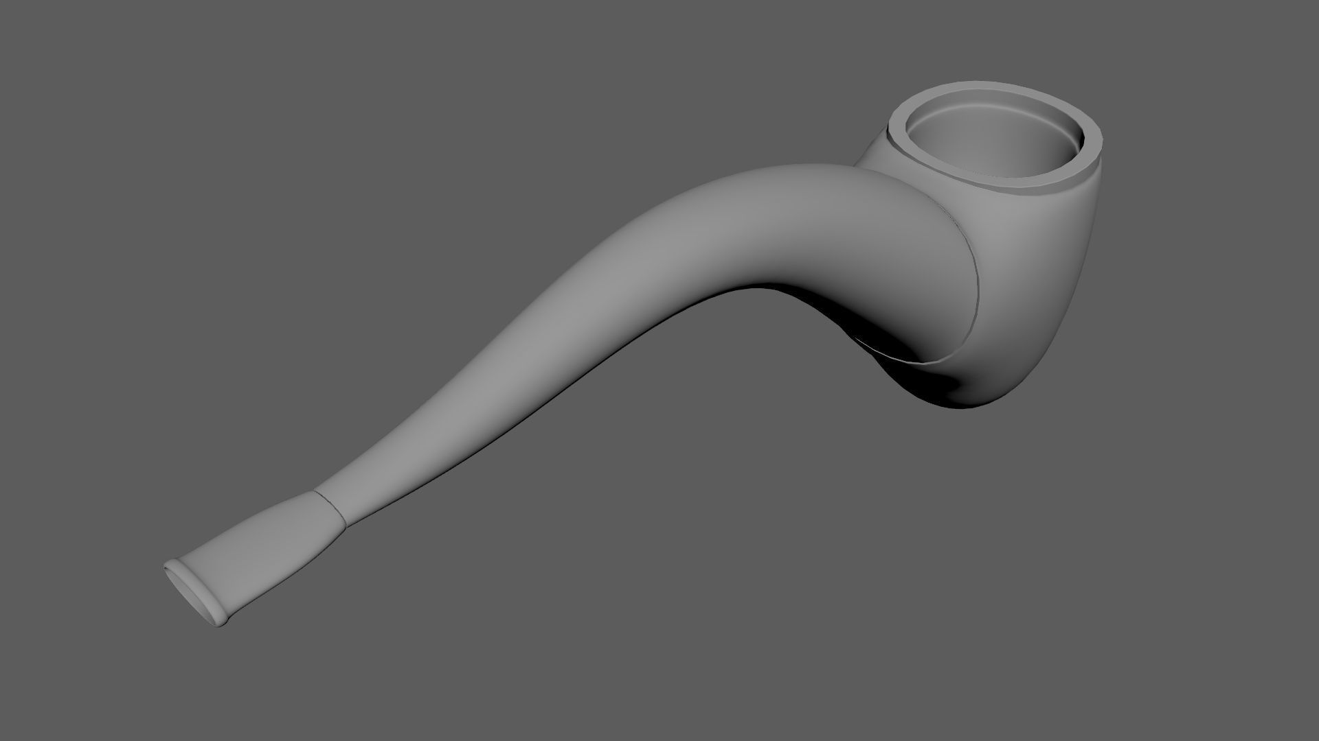 Tobacco Pipe Smoking Pipe Billiard Bent Blue 3D model_7