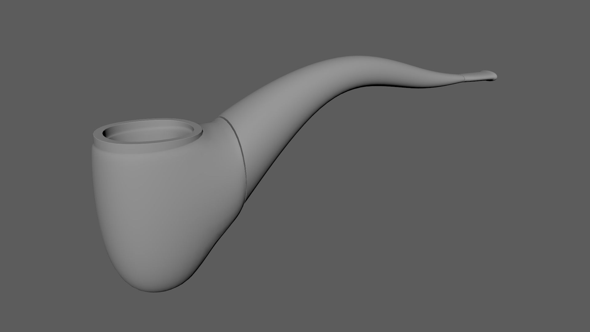 Tobacco Pipe Smoking Pipe Billiard Bent Blue 3D model_5