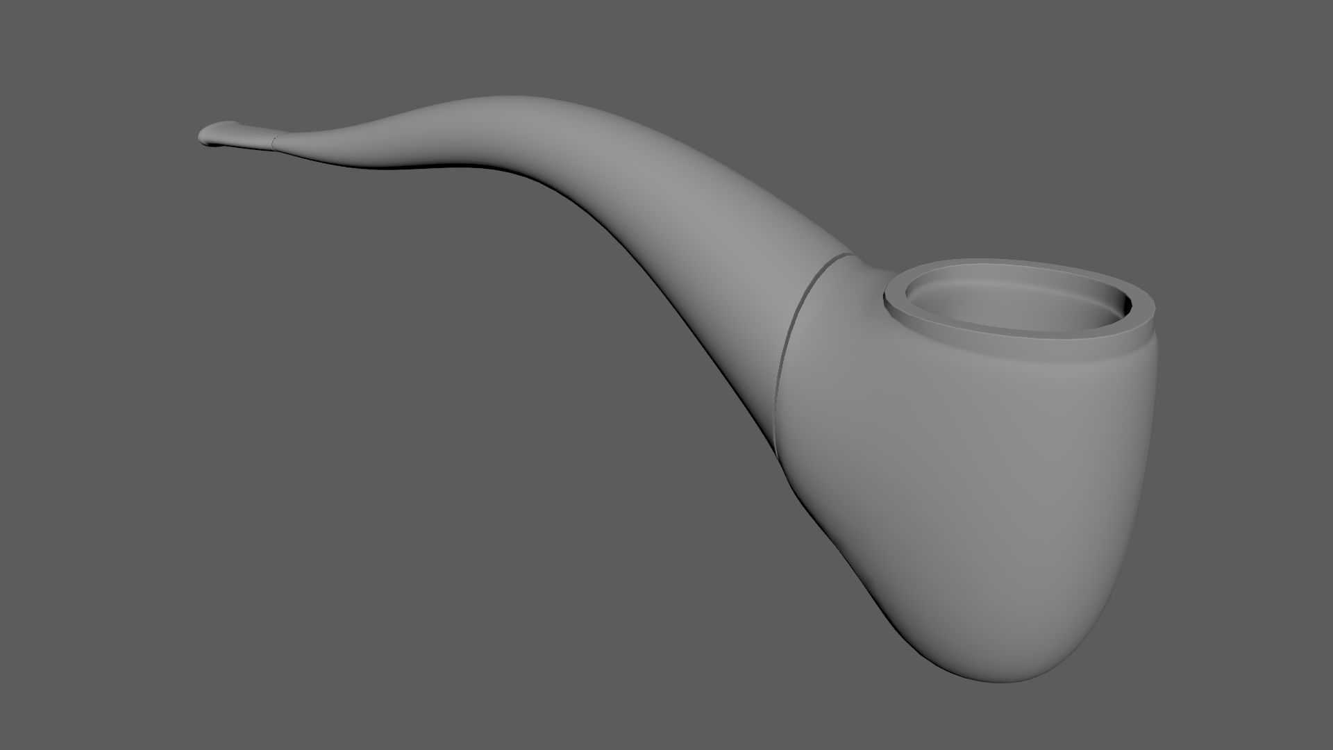 Tobacco Pipe Smoking Pipe Billiard Bent Blue 3D model_8