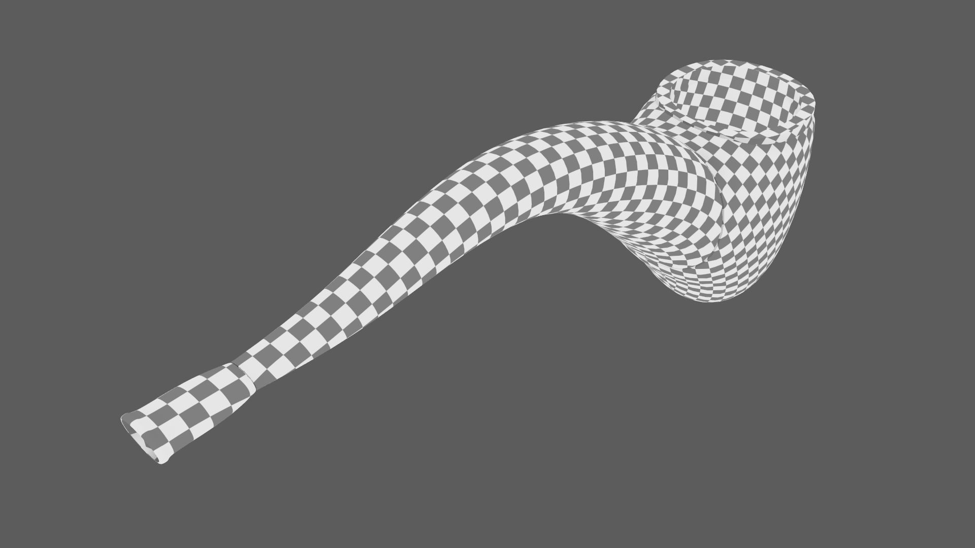 Tobacco Pipe Smoking Pipe Billiard Bent Blue 3D model_19