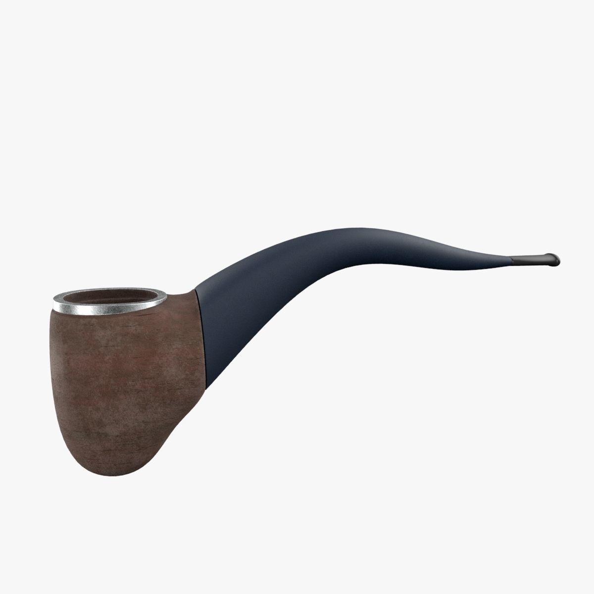 Tobacco Pipe Smoking Pipe Billiard Bent Blue 3D model_22