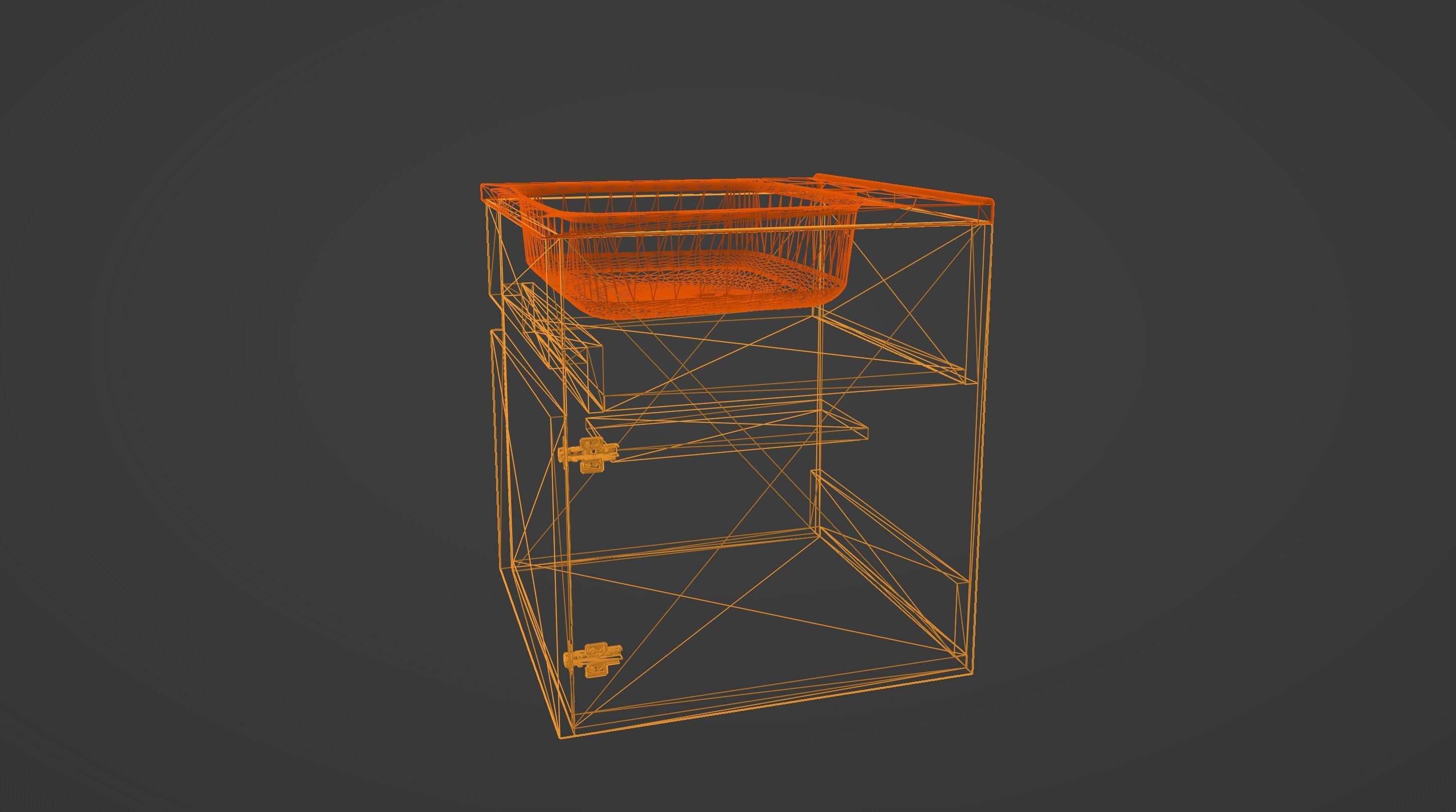 Vanity unit  Low-poly 3D model_9