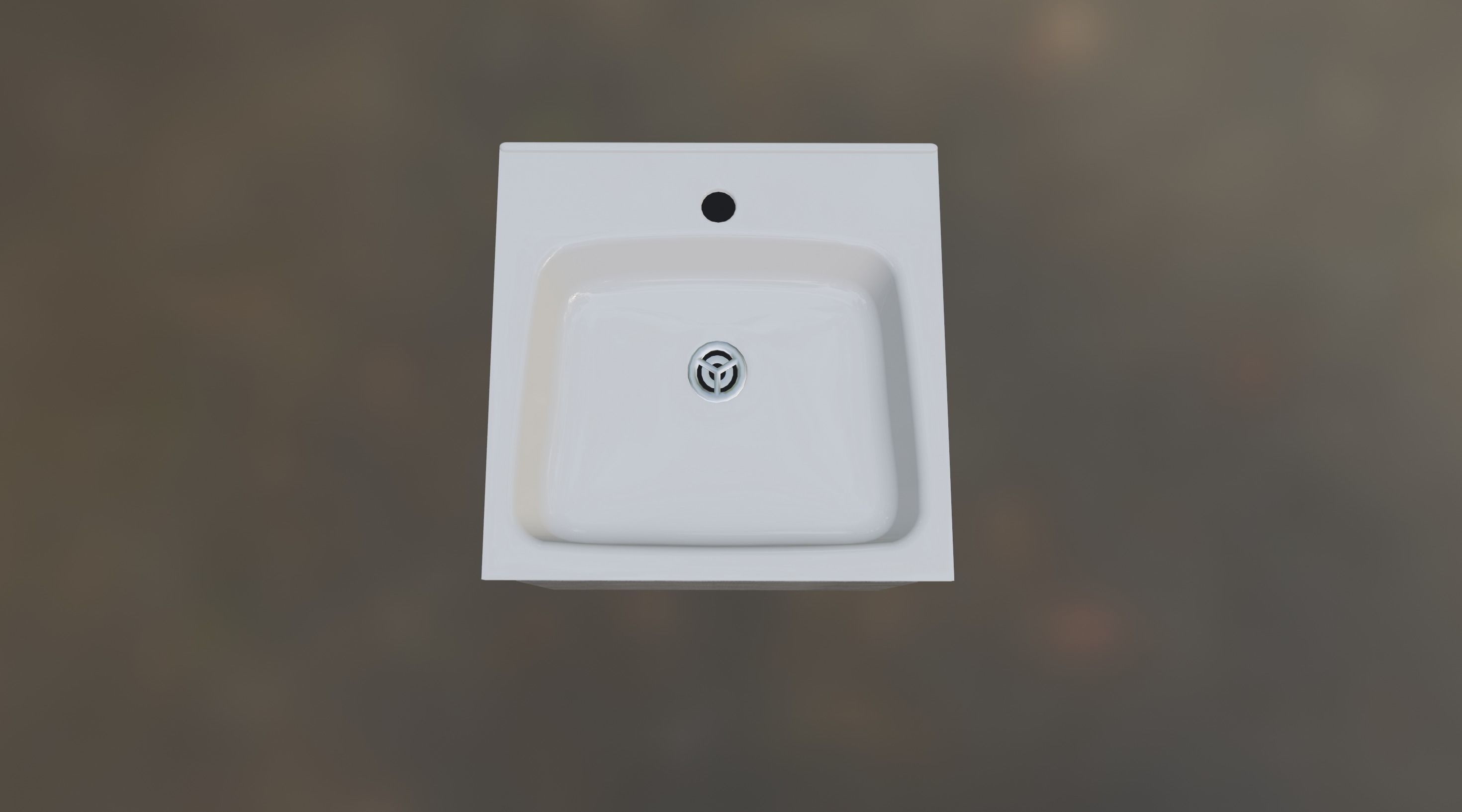 Vanity unit  Low-poly 3D model_5