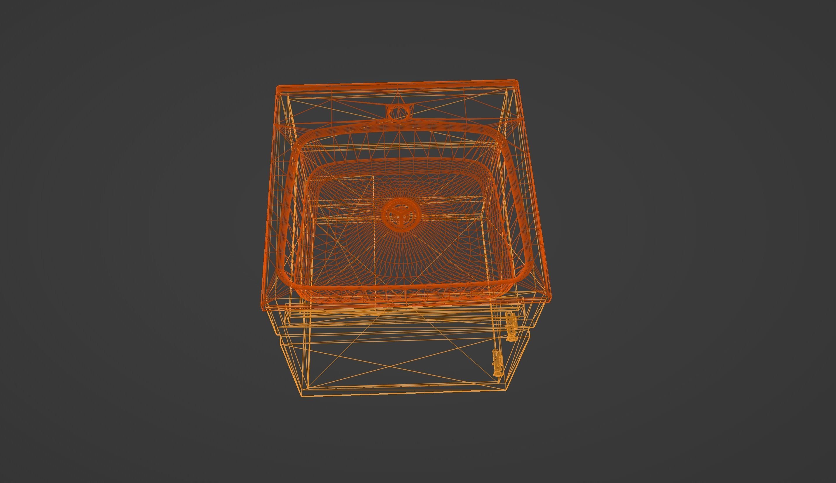 Vanity unit  Low-poly 3D model_7
