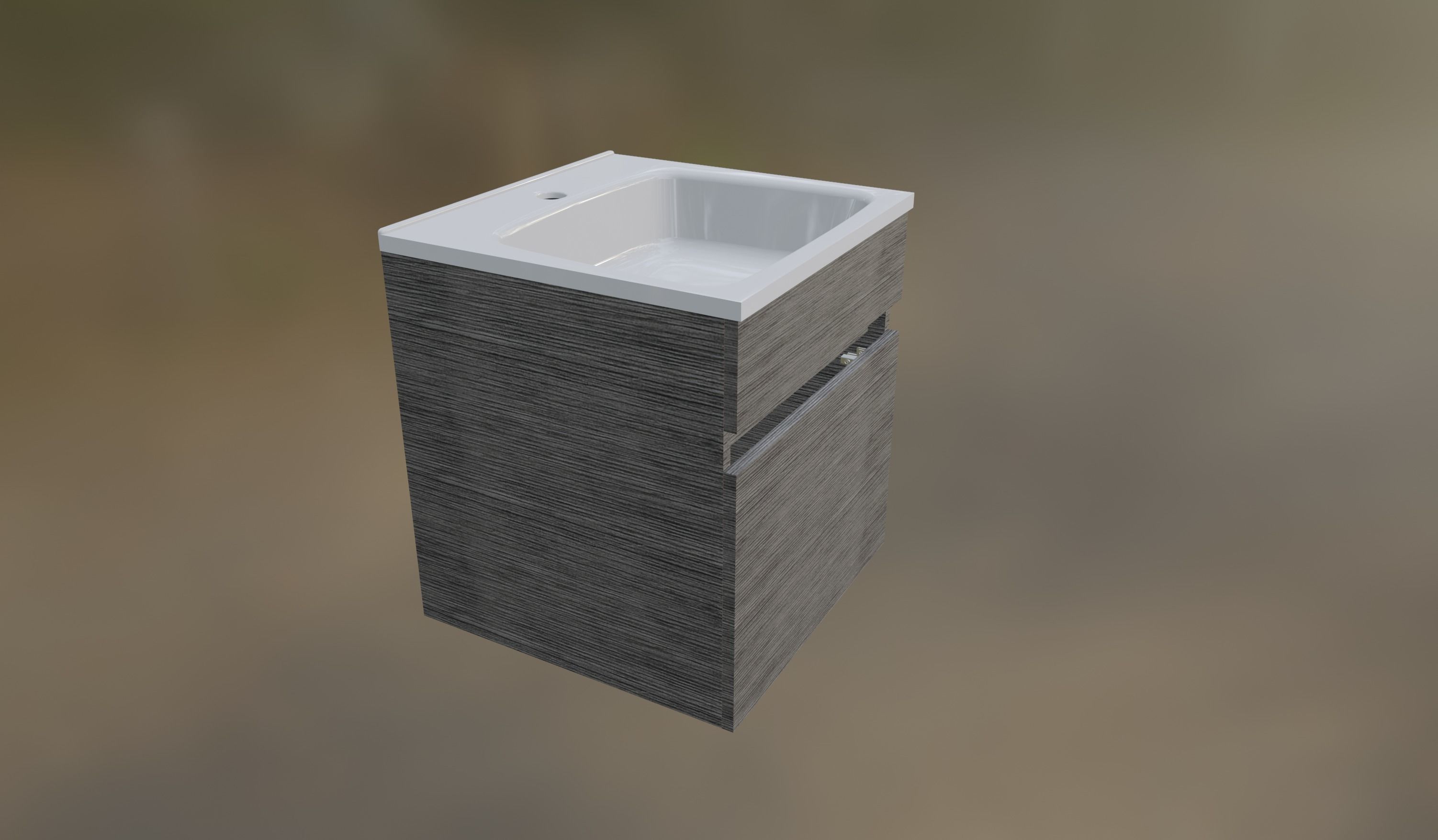 Vanity unit  Low-poly 3D model_4