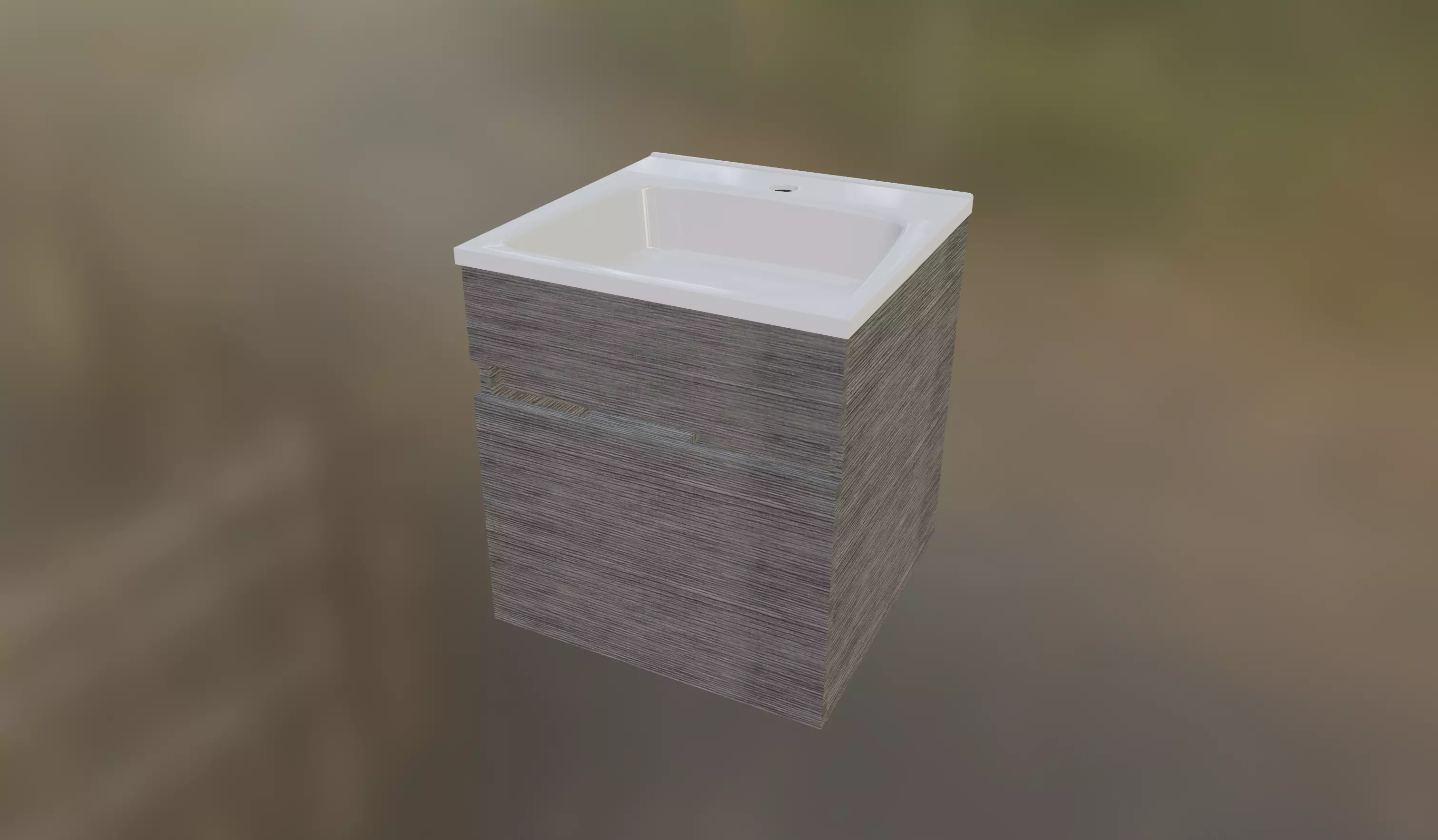 Vanity unit  Low-poly 3D model_0