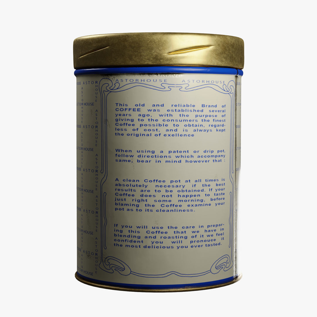  Vintage Coffee Can 3D model_4