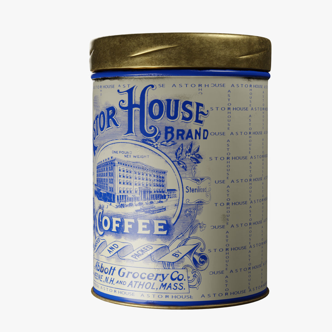  Vintage Coffee Can 3D model_2