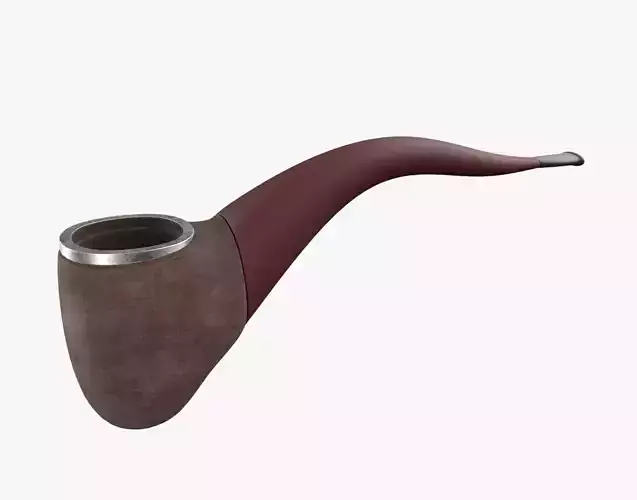 Tobacco Pipe Smoking Pipe Billiard Bent Red
