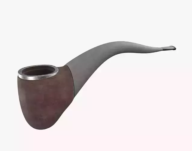 Tobacco Pipe Smoking Pipe Billiard Bent White