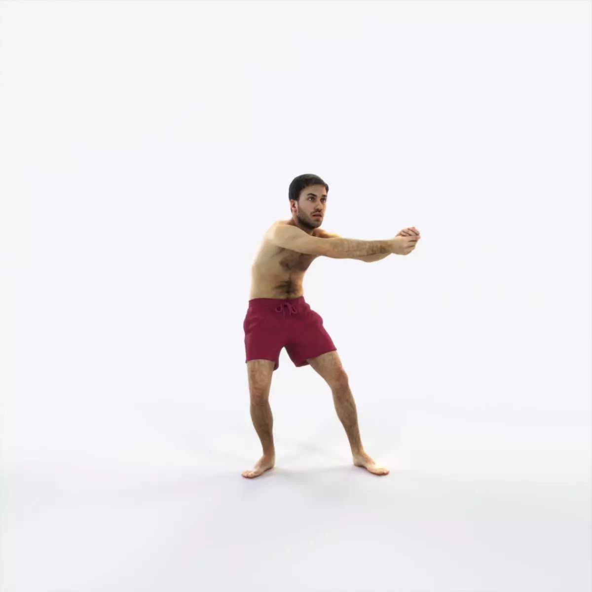 Flow 15K Beach Receiving Sports Man Low-poly 3D model_0