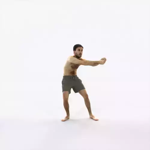 Flow 15D Beach Receiving Sports Man Low-poly 3D model