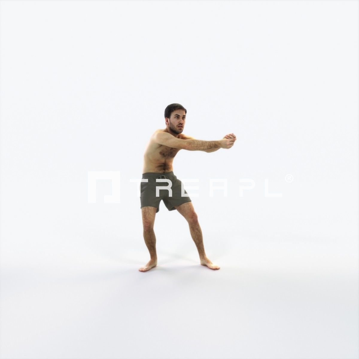 Flow 15D Beach Receiving Sports Man Low-poly 3D model_1
