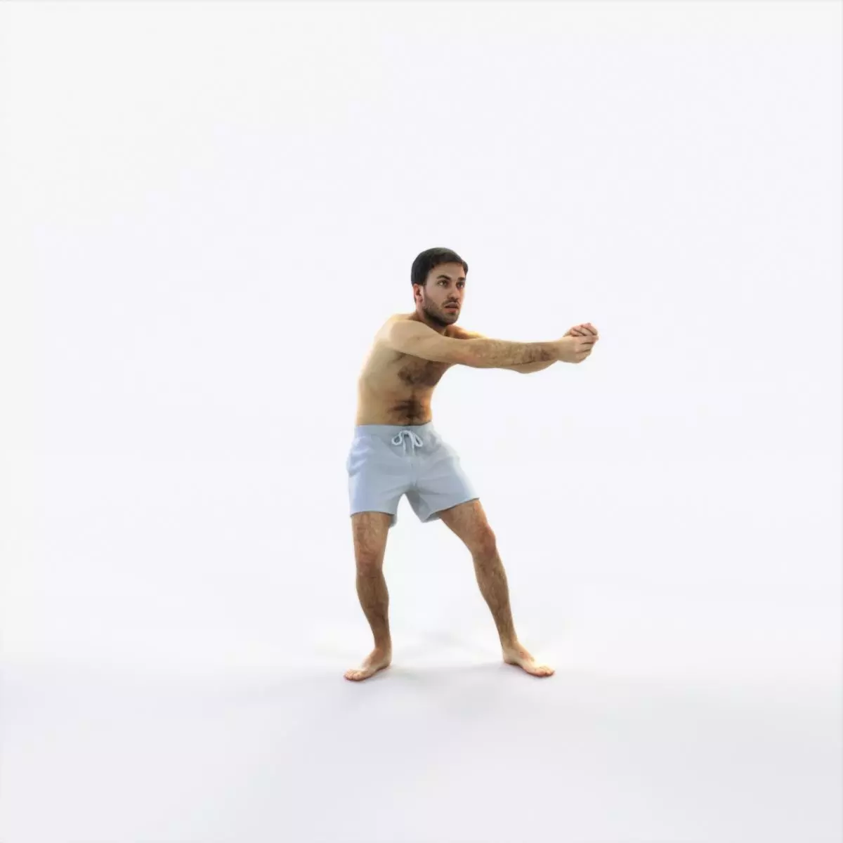 Flow 15C Beach Receiving Sports Man Low-poly 3D model_0