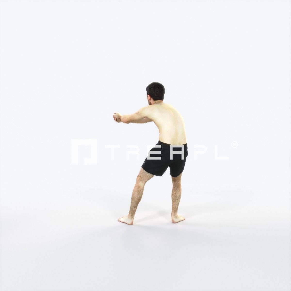 Flow 15B Beach Receiving Sports Man Low-poly 3D model_4