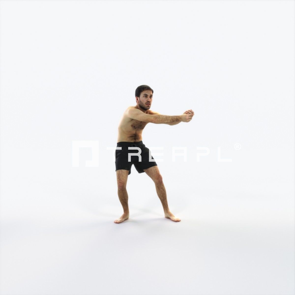 Flow 15B Beach Receiving Sports Man Low-poly 3D model_1