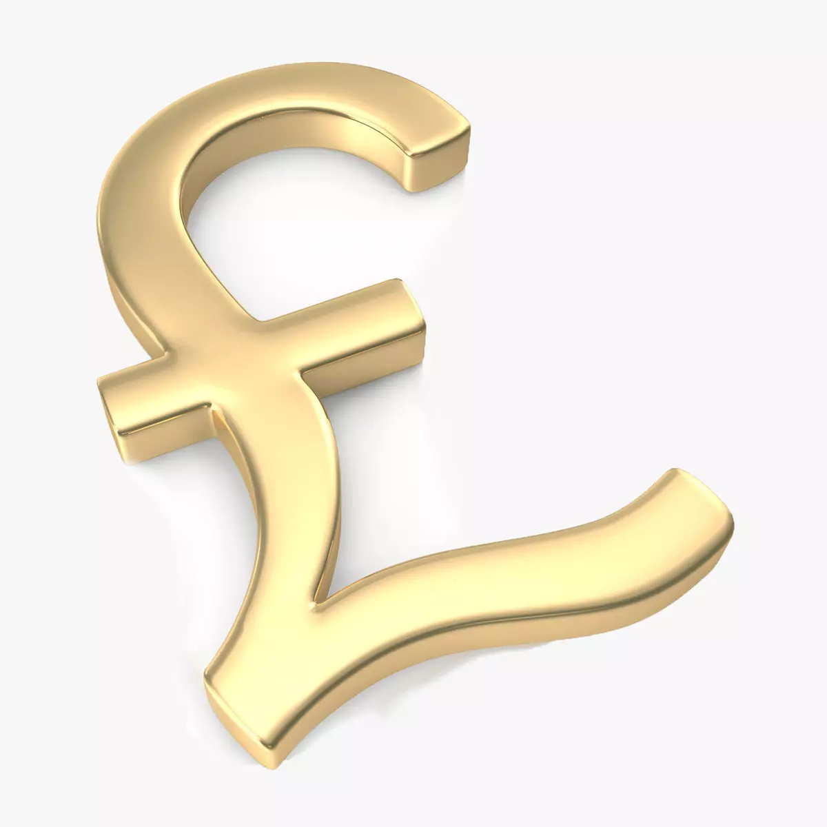 Gold Pound Sterlin 3D model