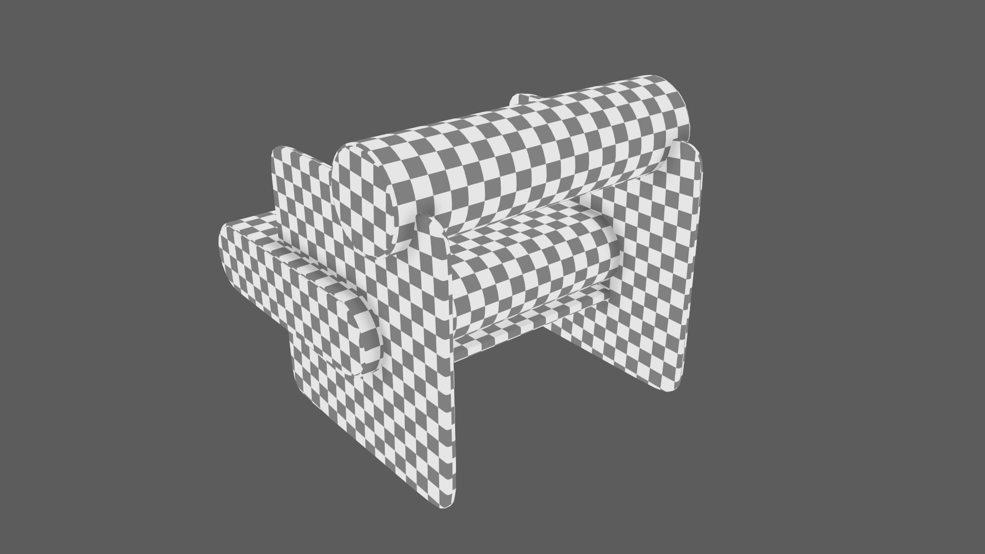 Armchair Chair Modern Denim 3D model_19