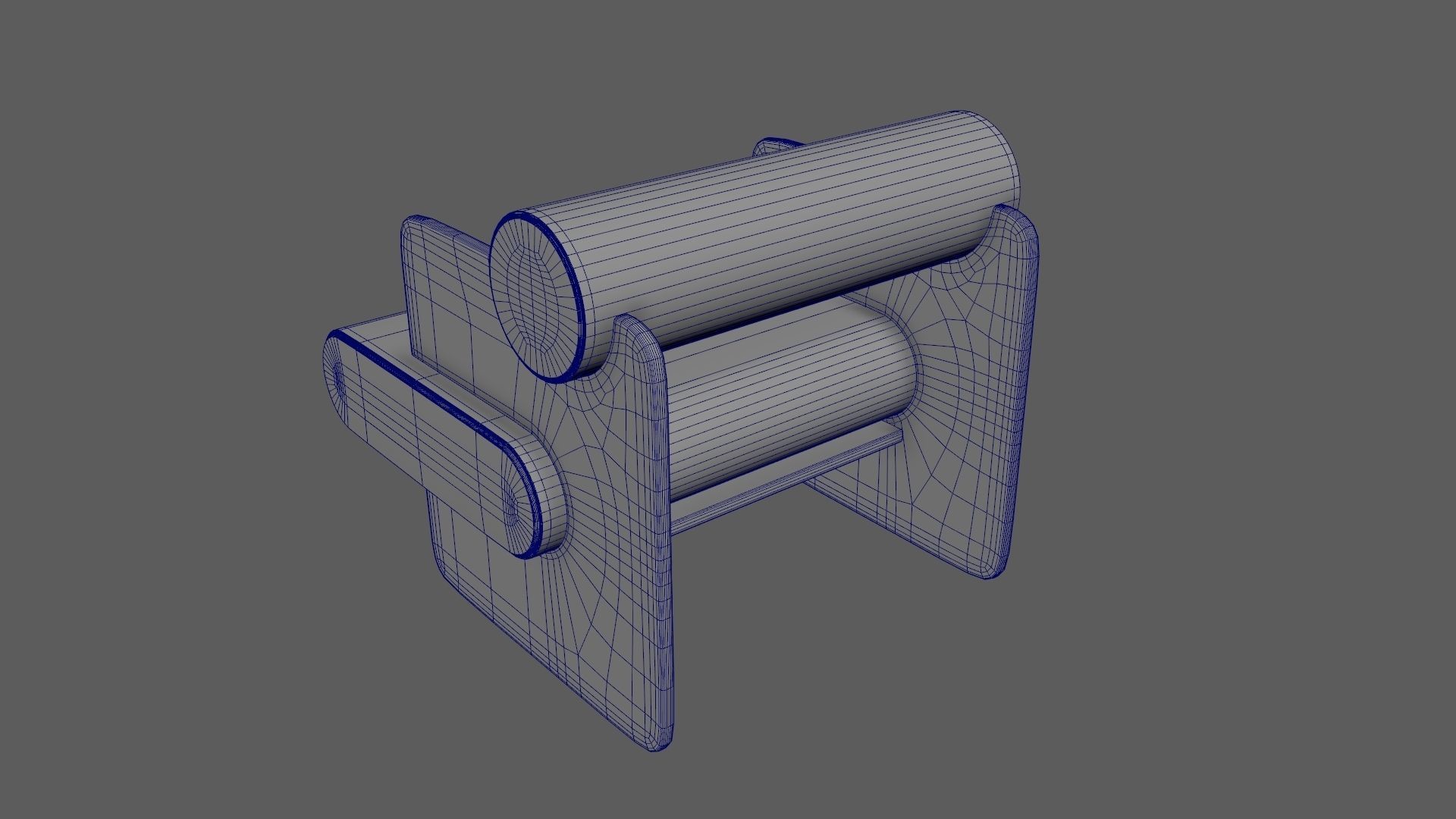 Armchair Chair Modern Denim 3D model_11