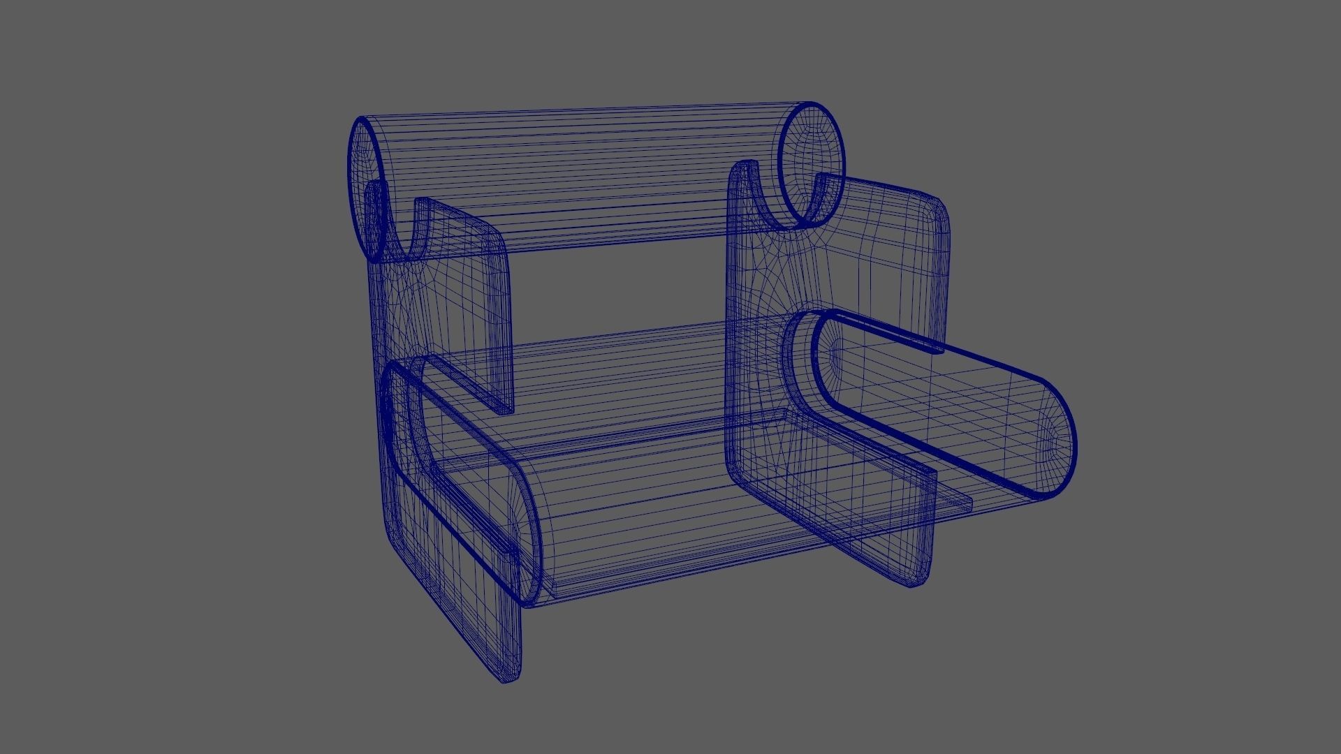 Armchair Chair Modern Denim 3D model_13