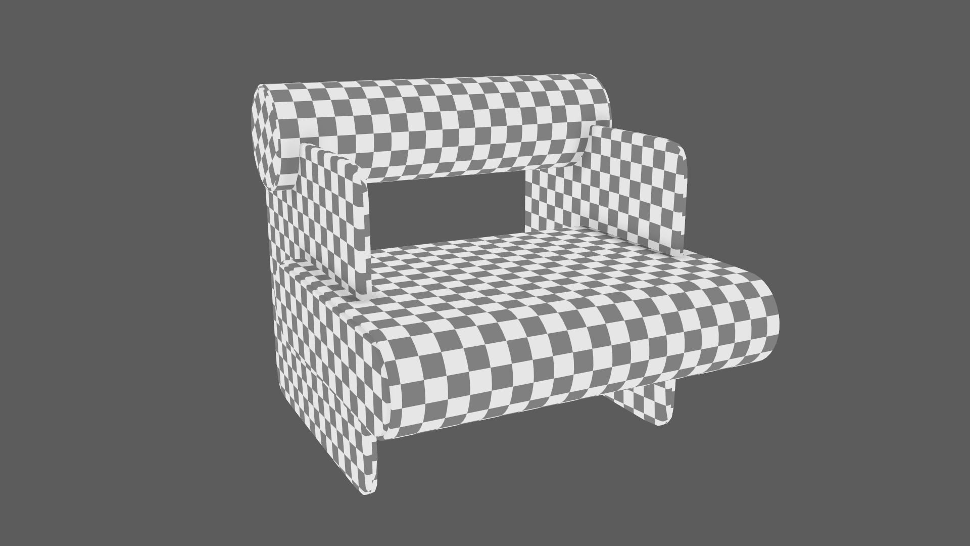 Armchair Chair Modern Denim 3D model_17