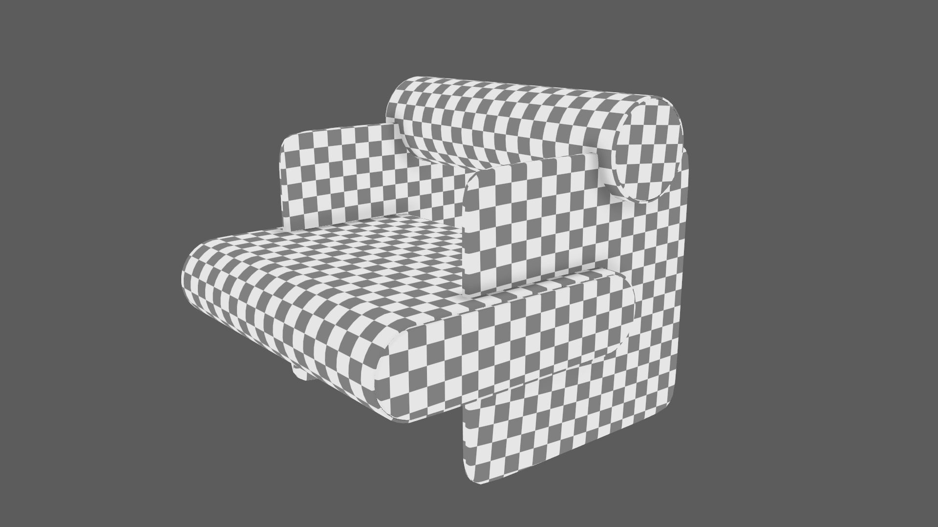 Armchair Chair Modern Denim 3D model_18