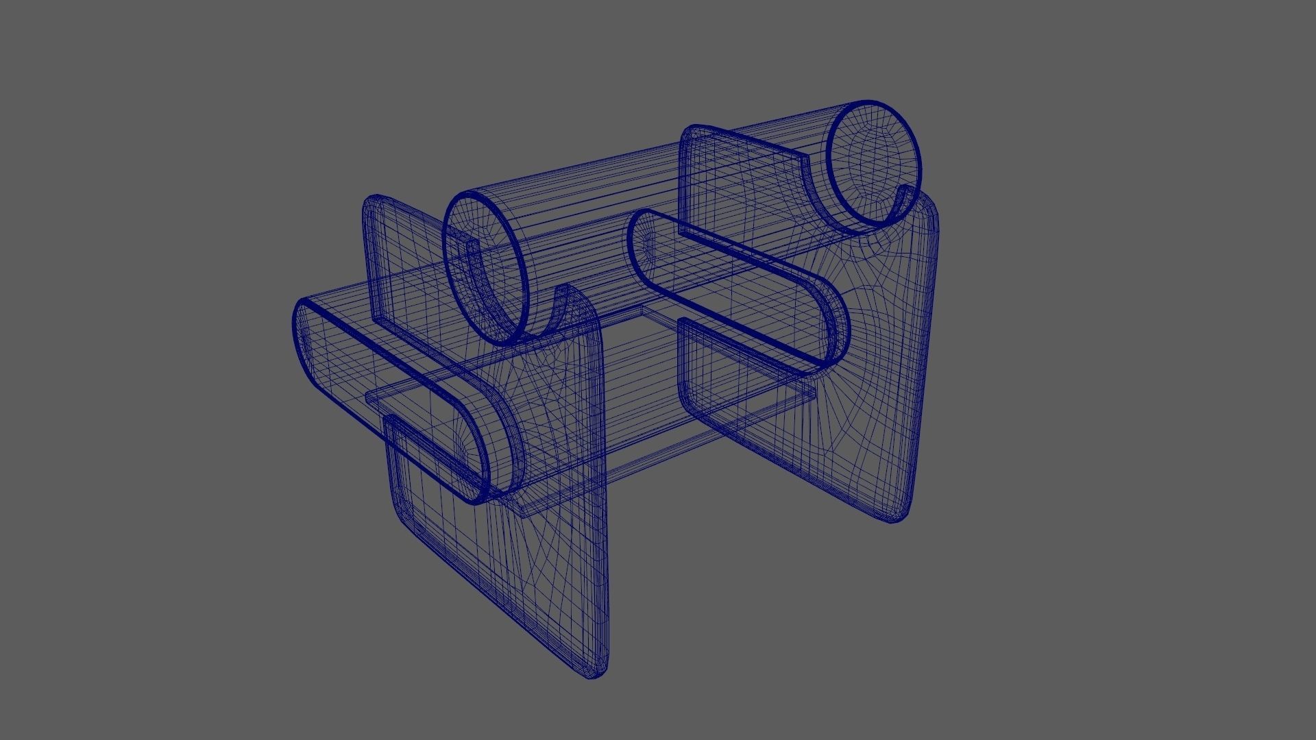 Armchair Chair Modern Denim 3D model_15