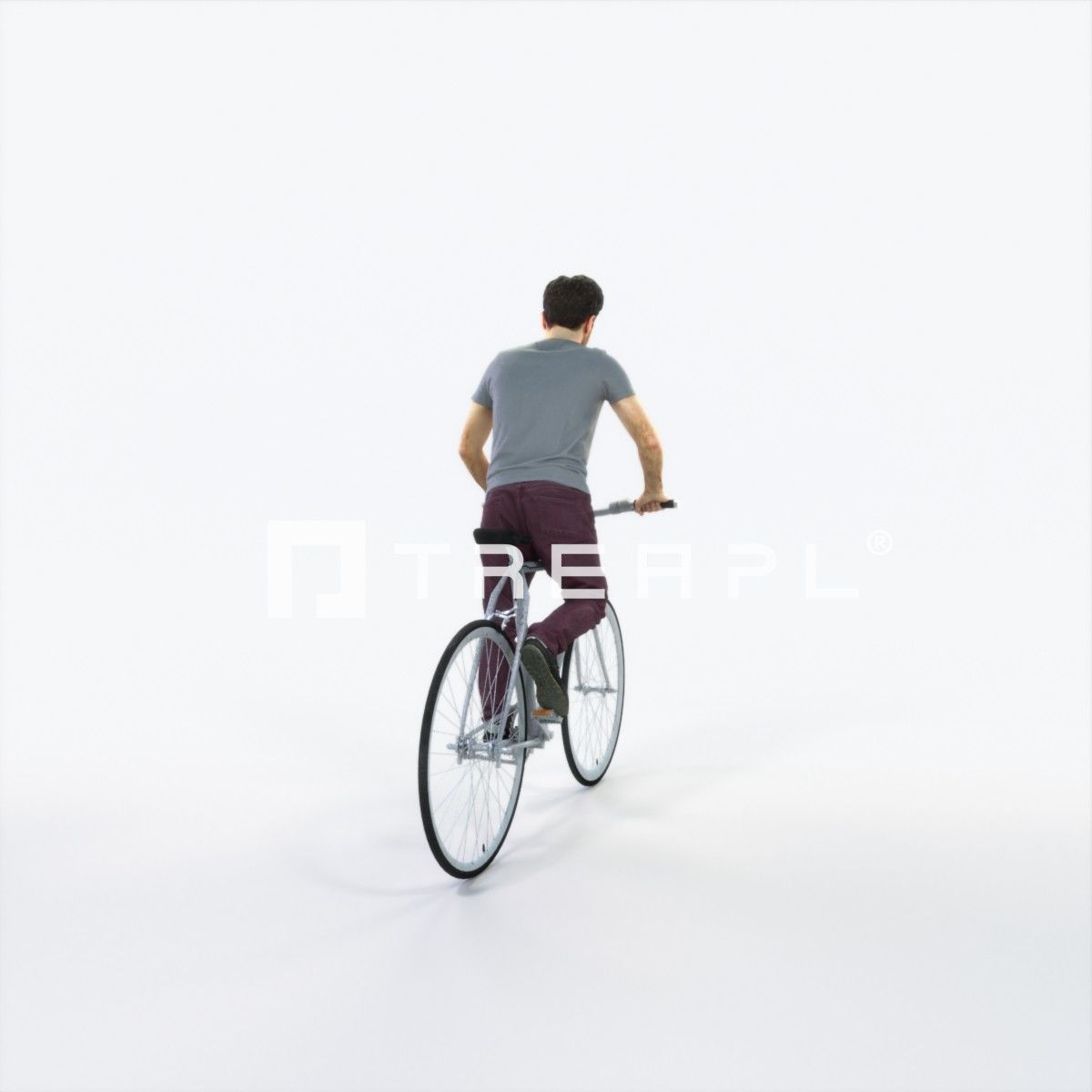 Flow 17H bicycle bike Casual Man Low-poly 3D model_3