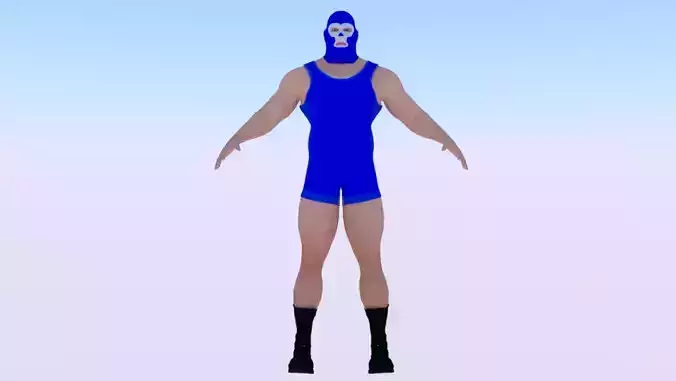 Male Wrestler 01 Low-poly 3D model