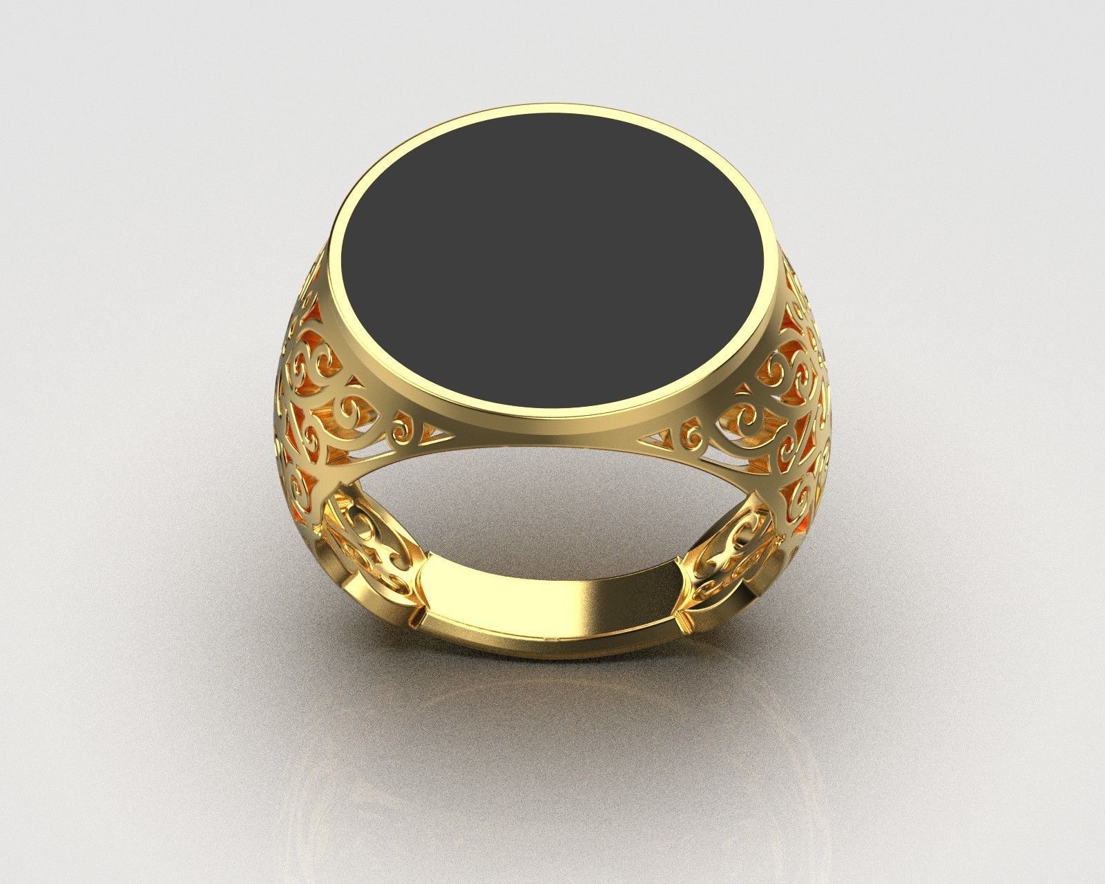 mens signet ring  3D print model_15