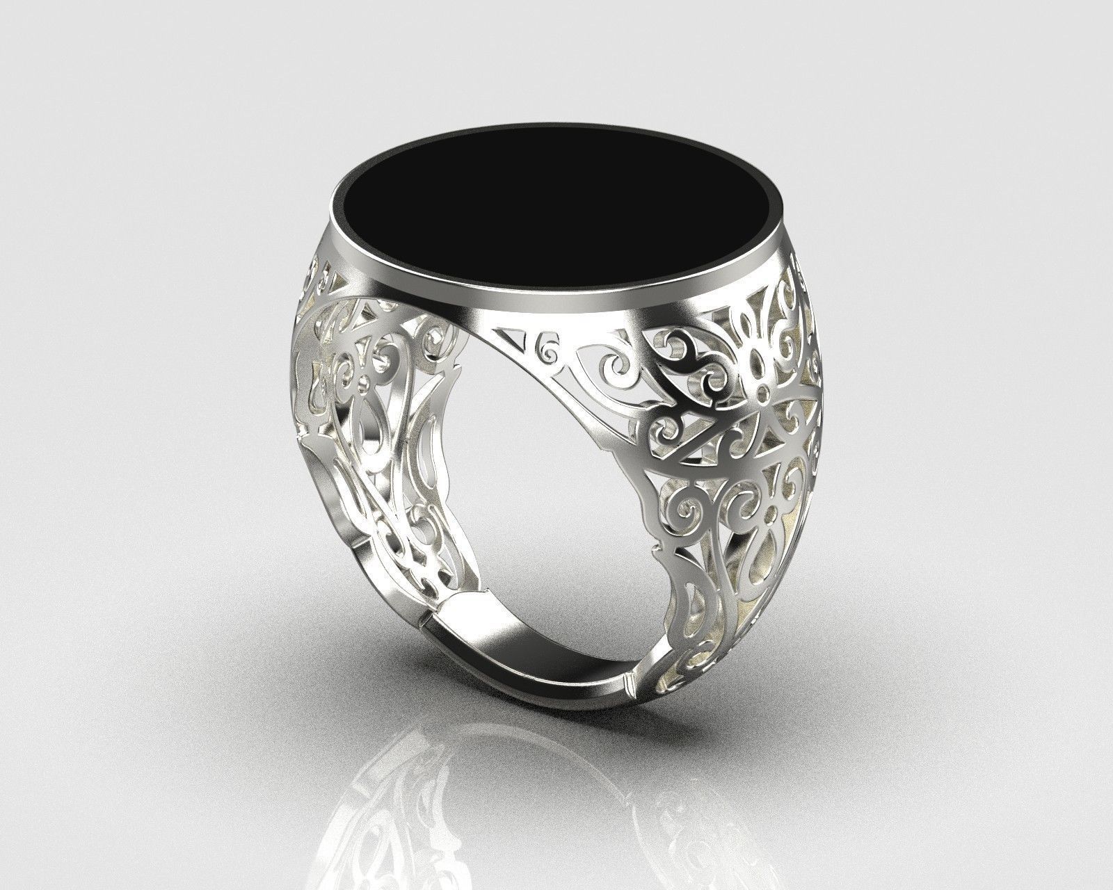 mens signet ring  3D print model_16