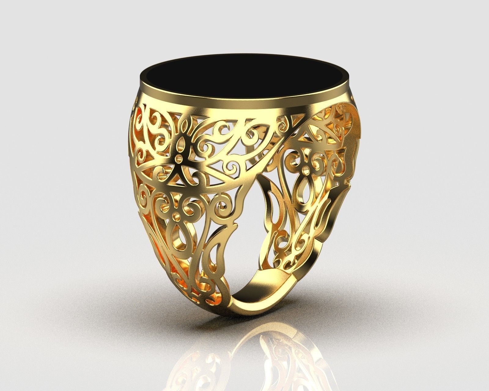 mens signet ring  3D print model_6