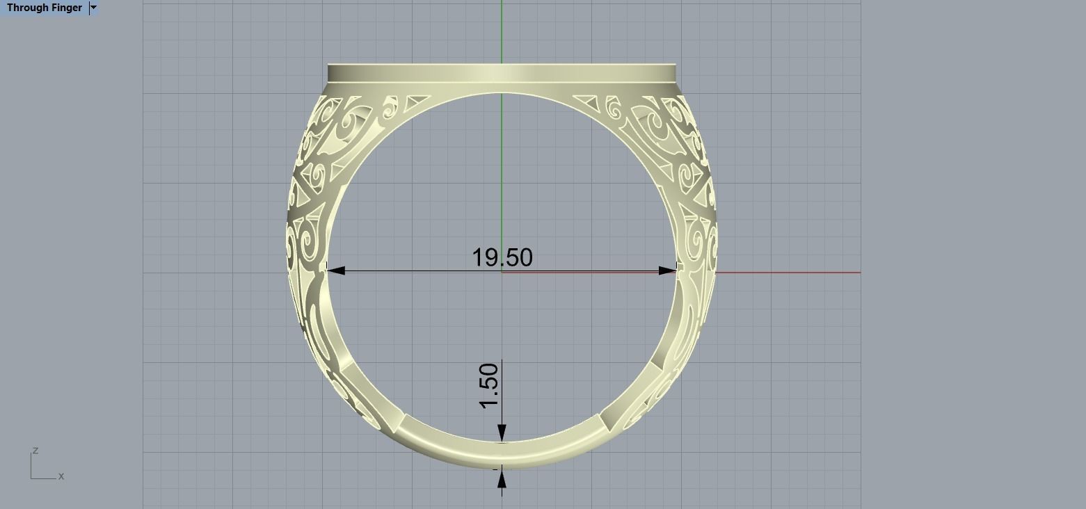 mens signet ring  3D print model_11