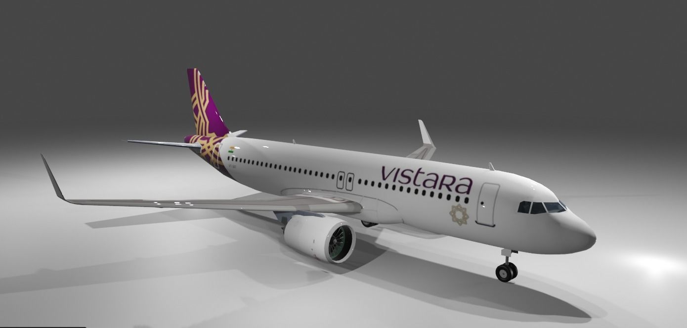 3D model Vistara Airbus a320neo 3D model VR / AR / low-poly | CGTrader