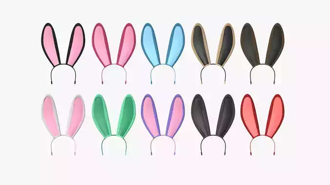 10 Furry Ears Tiara C Collection - Headband Character Design 