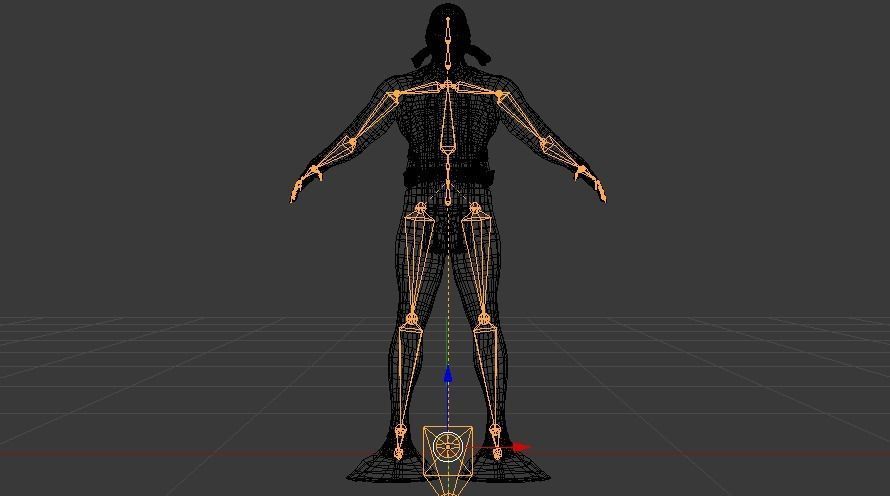 Scuba Diver Low-poly 3D model_20