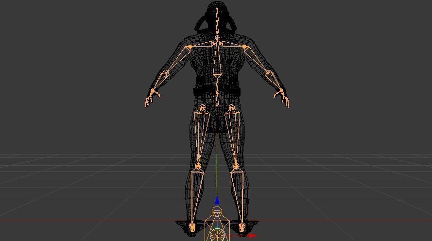 Scuba Diver Low-poly 3D model_23