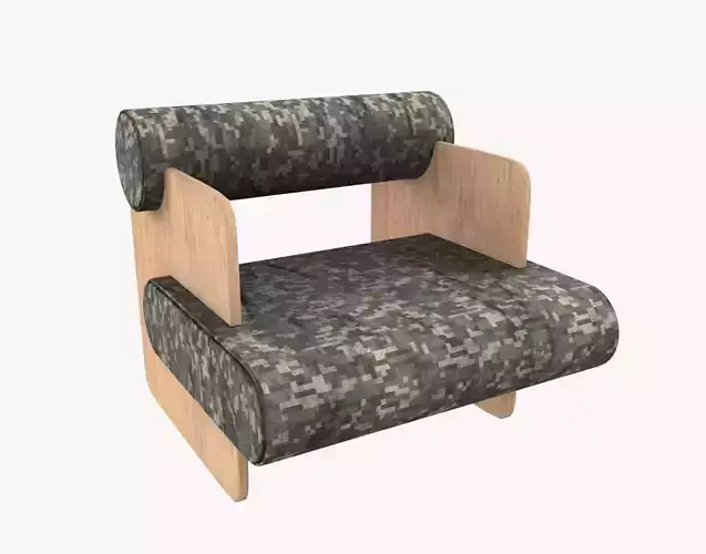 Armchair Chair Modern Military Fabric