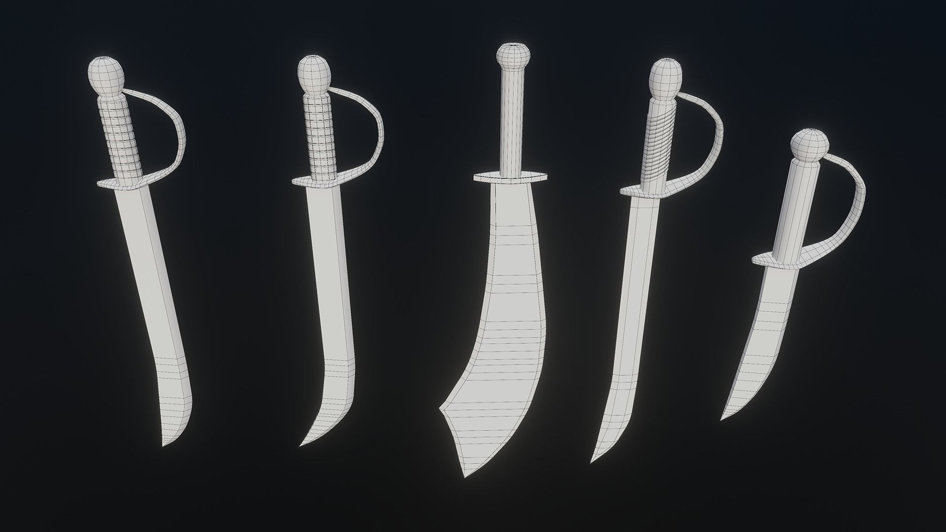 28 Medieval Pirate Theme Props - Vol 1 Low-poly 3D model_4