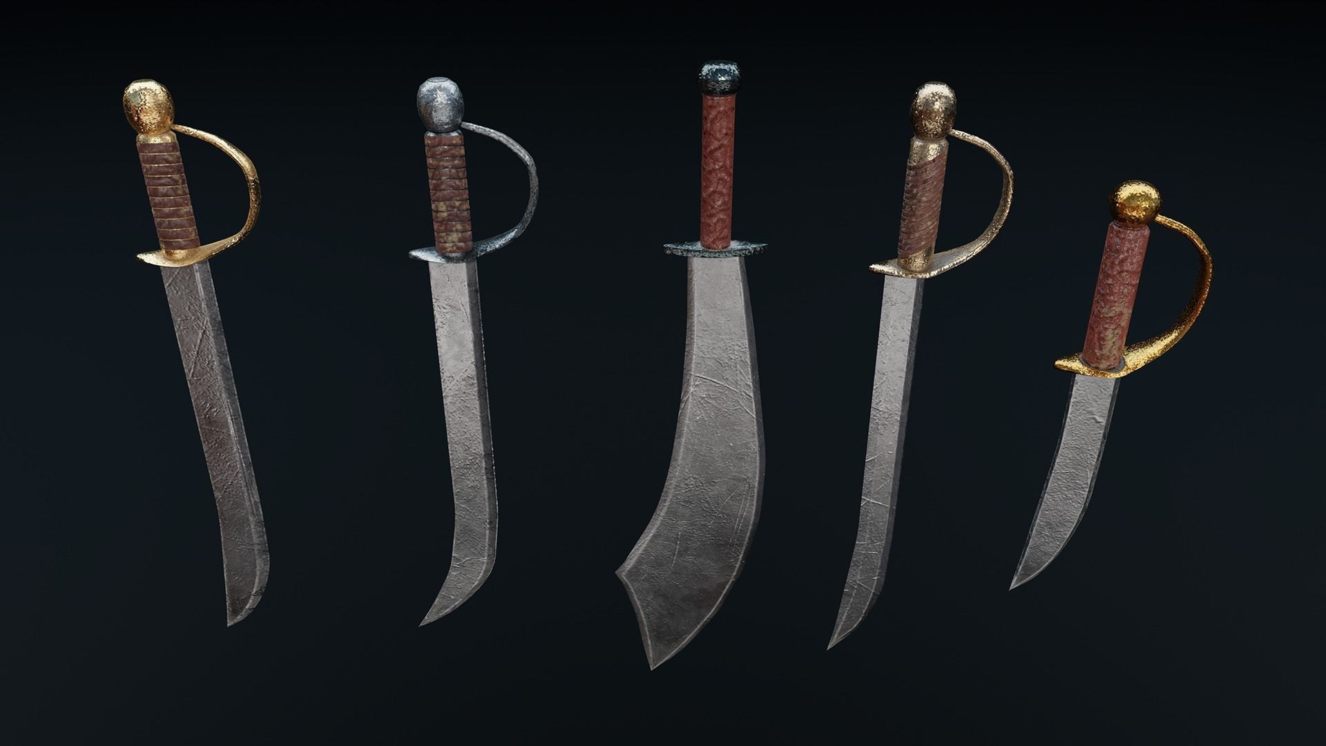 28 Medieval Pirate Theme Props - Vol 1 Low-poly 3D model_5