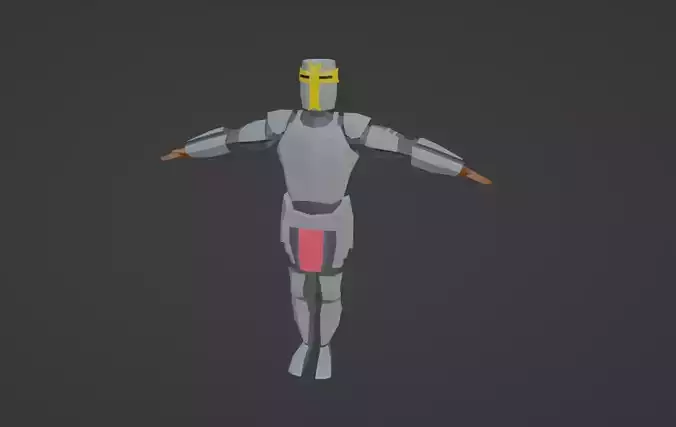 low-poly knight Low-poly 3D model