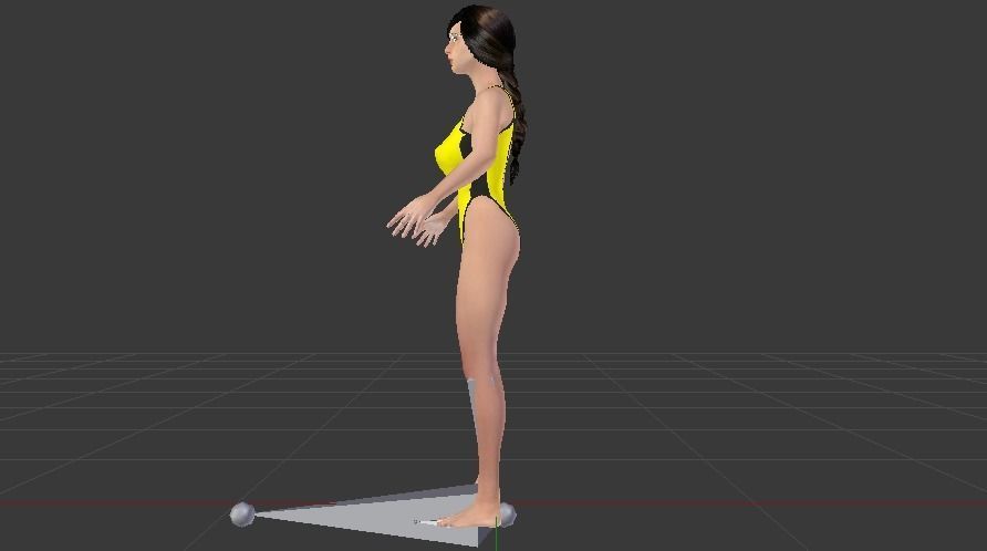 A Woman in a Bikini 012 Low-poly 3D model_6