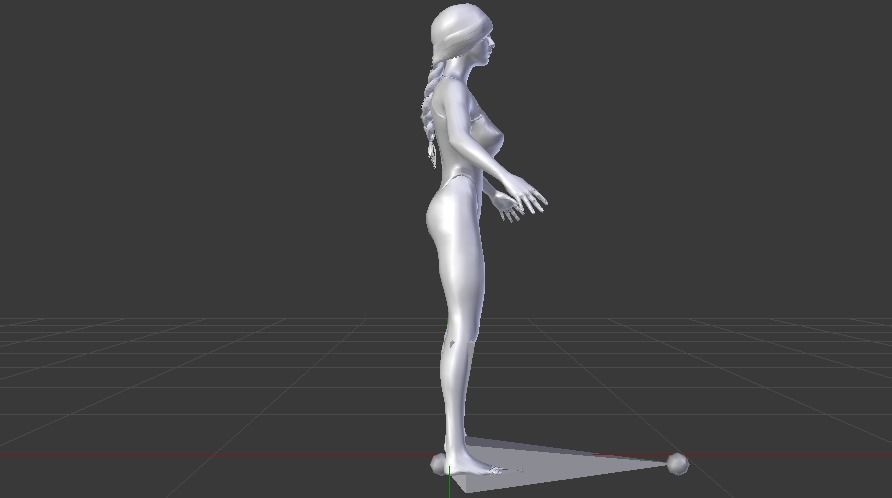 A Woman in a Bikini 012 Low-poly 3D model_13