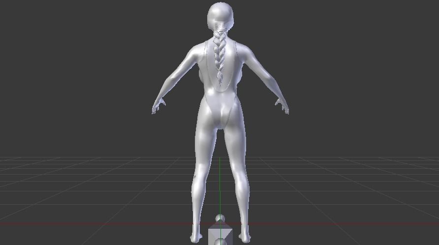 A Woman in a Bikini 012 Low-poly 3D model_15