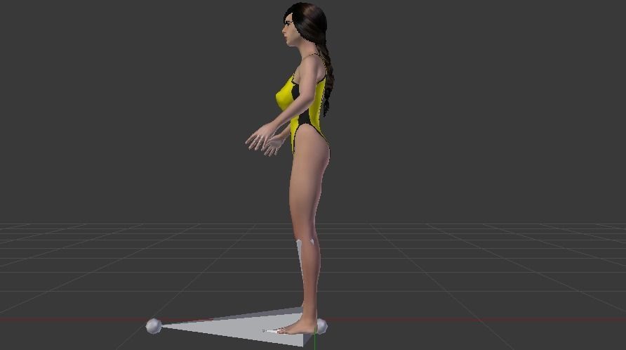 A Woman in a Bikini 012 Low-poly 3D model_10