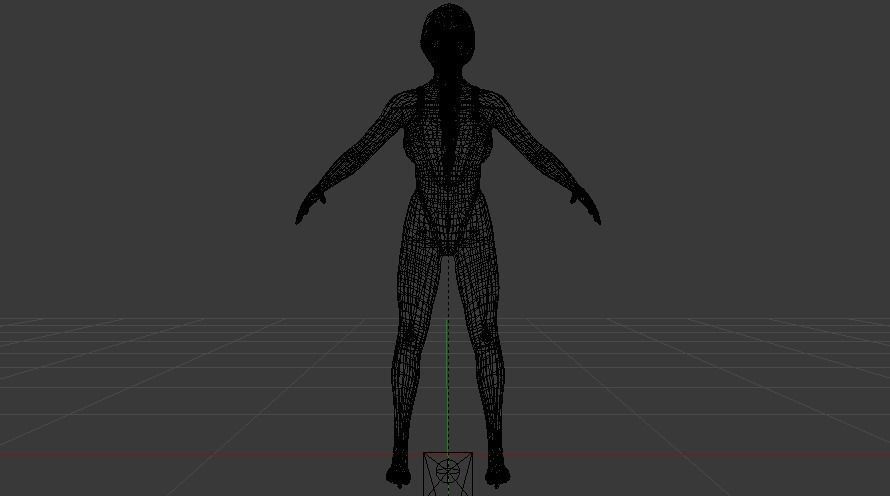 A Woman in a Bikini 012 Low-poly 3D model_16