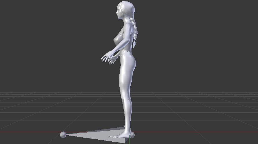 A Woman in a Bikini 012 Low-poly 3D model_14