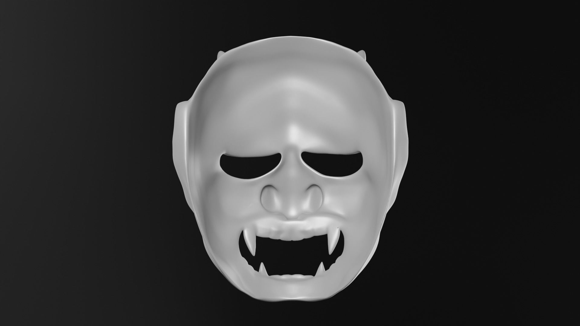 Japanese Oni mask 3D print model_4